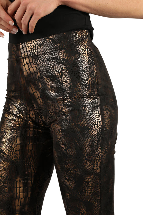 Flarebroek Snake skin dames