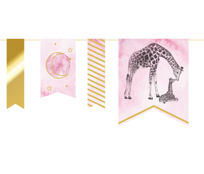 Vaantjes slinger baby safari pink 4m