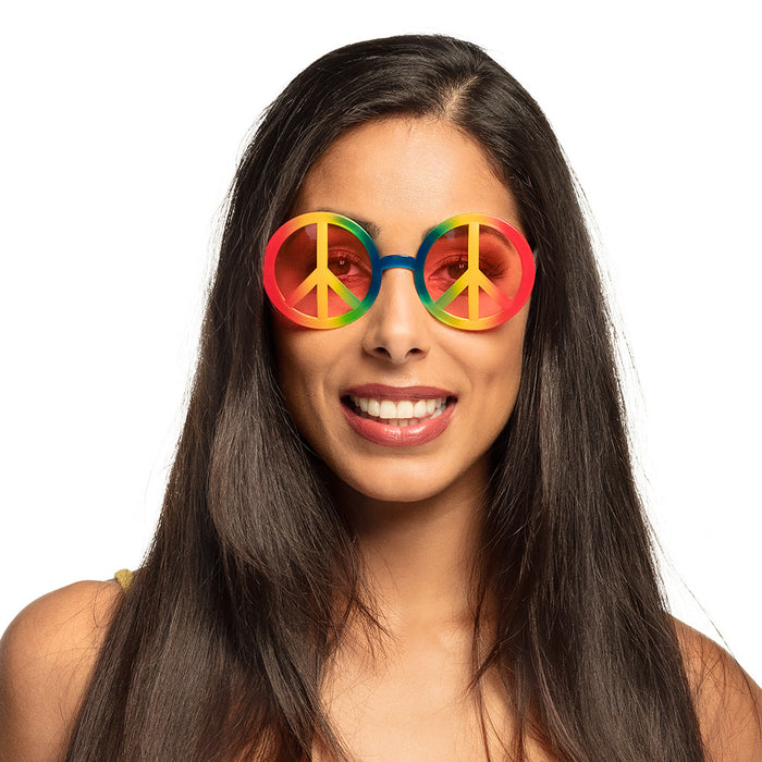 Bril hippie peace flower power