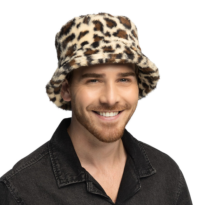 Pluchen Bucket Hat Panter