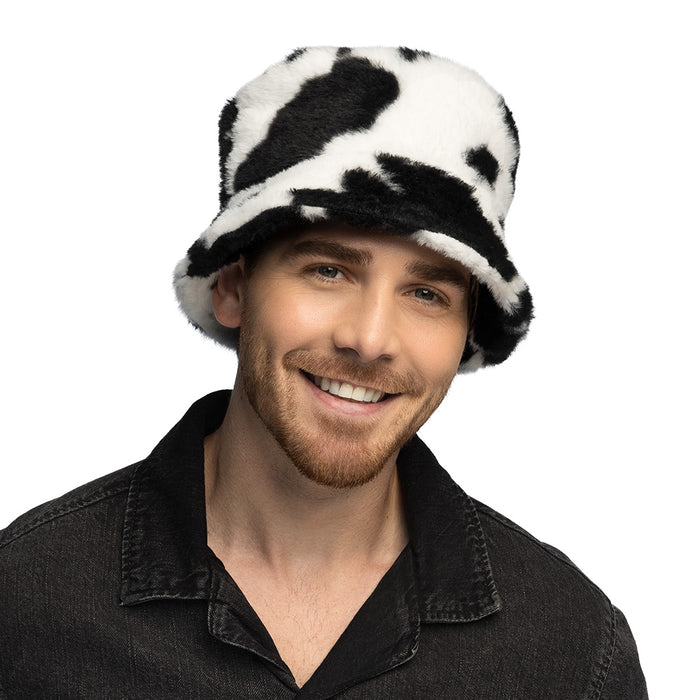 Pluchen Bucket Hat Koe