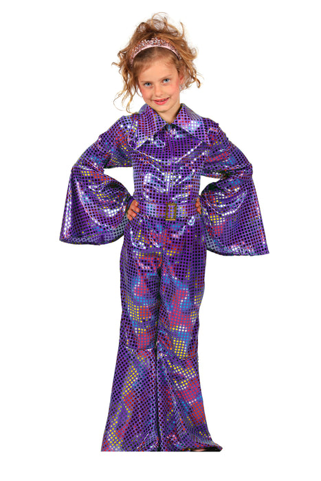 Disco Glamour Catsuit voor kinderen