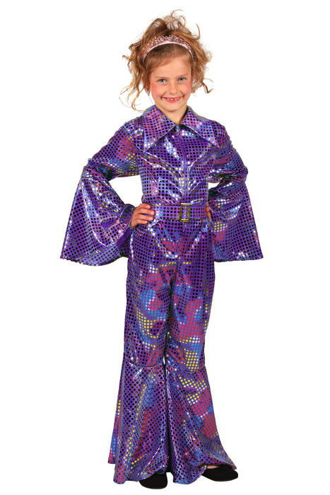 Disco Glamour Catsuit voor kinderen
