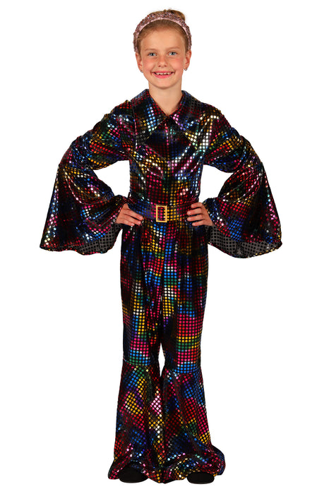 Disco Glamour Catsuit voor kinderen