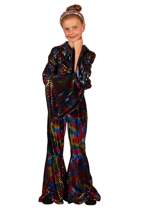 Disco Glamour Catsuit voor kinderen
