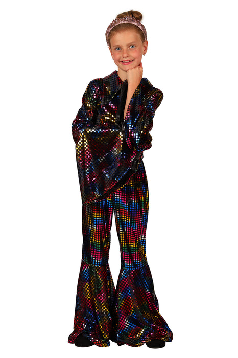 Disco Glamour Catsuit voor kinderen