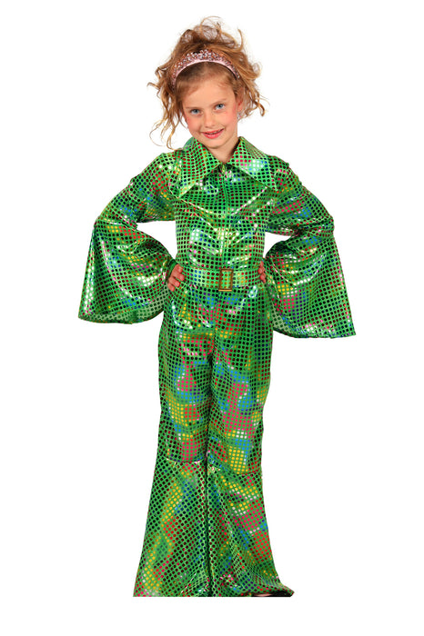 Disco Glamour Catsuit voor kinderen