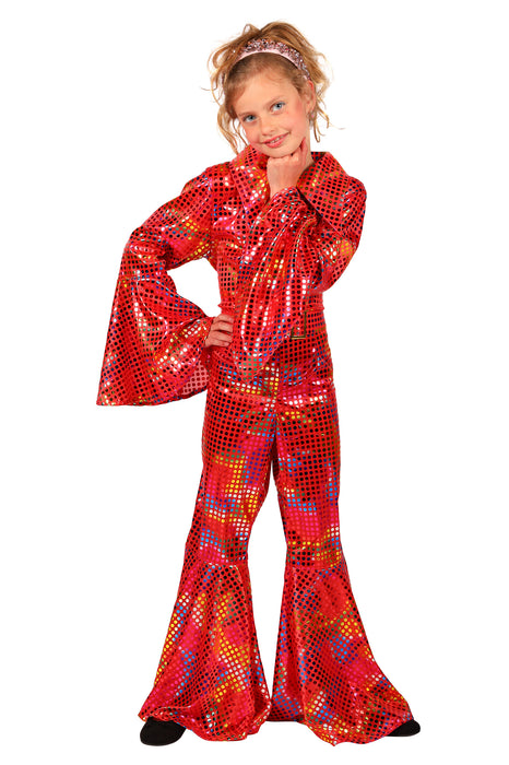 Disco Glamour Catsuit voor kinderen