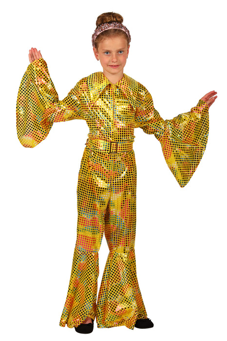 Disco Glamour Catsuit voor kinderen