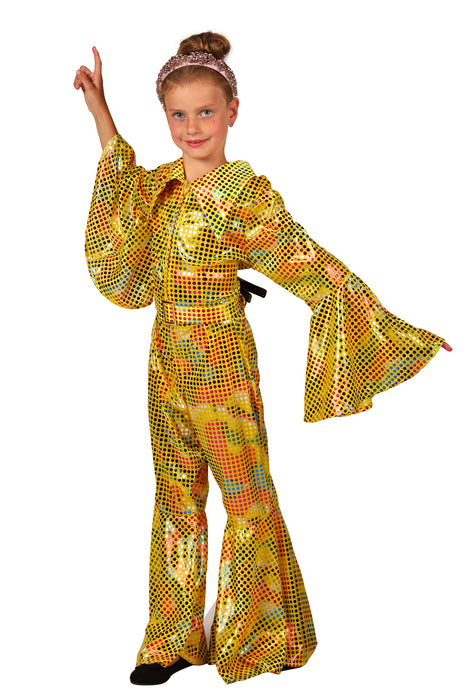 Disco Glamour Catsuit voor kinderen