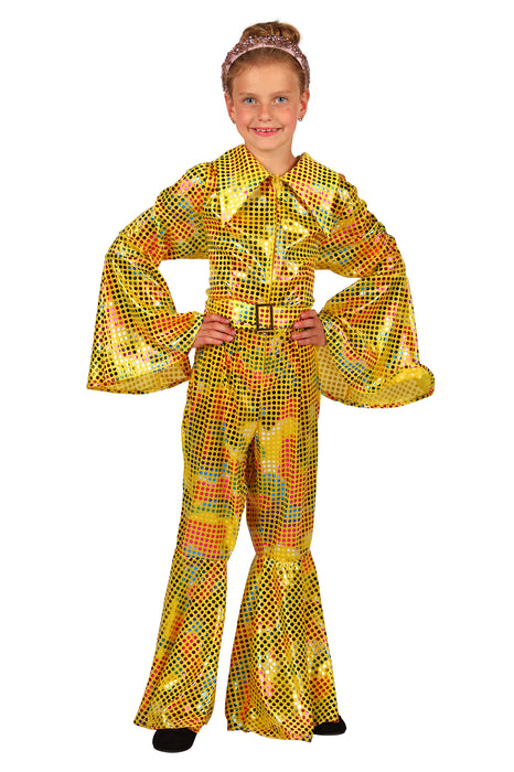 Disco Glamour Catsuit voor kinderen