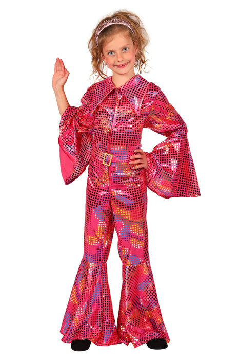 Disco Glamour Catsuit voor kinderen