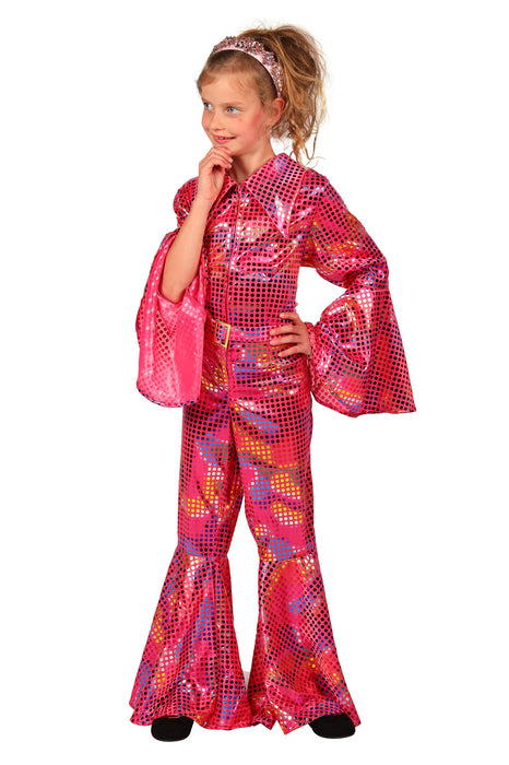 Disco Glamour Catsuit voor kinderen