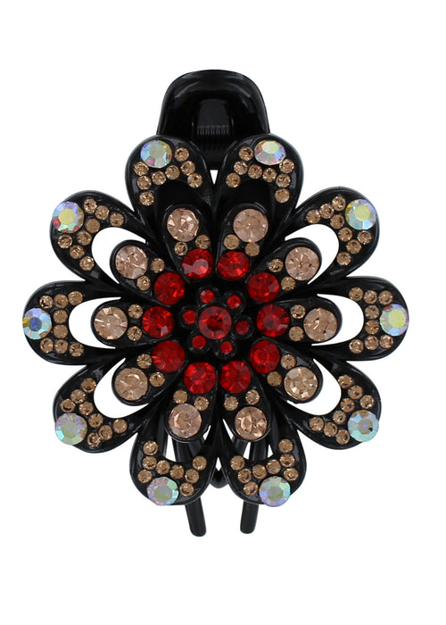 Haarklem Bloem met pailletten