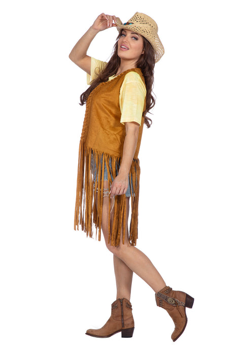 Hippie vest met lange franjes