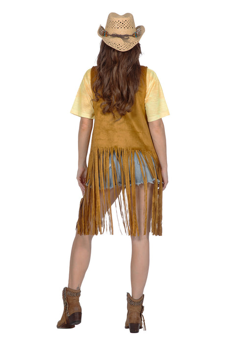 Hippie vest met lange franjes