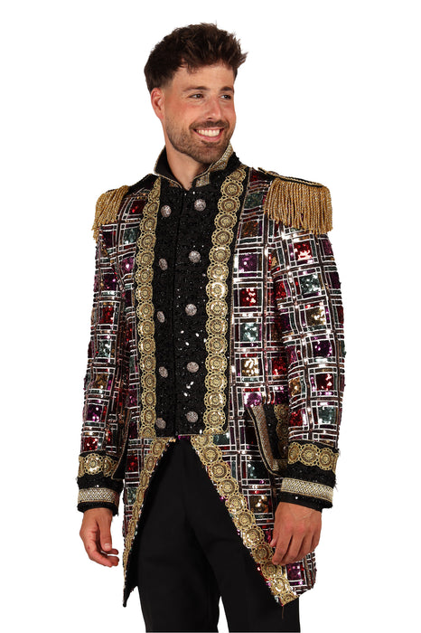 Carnavalsjas Sequin Mirror heren