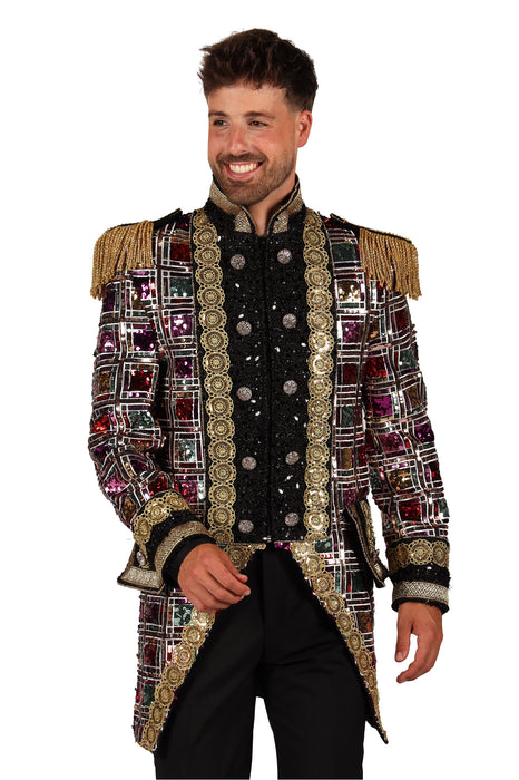 Carnavalsjas Sequin Mirror heren