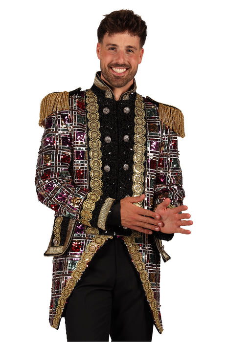 Carnavalsjas Sequin Mirror heren