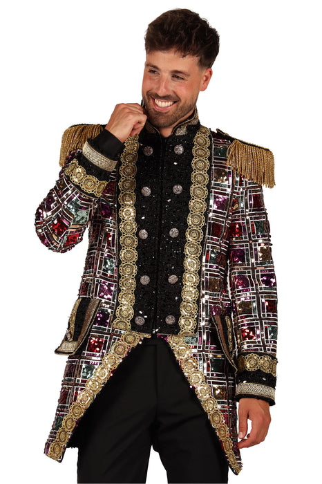 Carnavalsjas Sequin Mirror heren