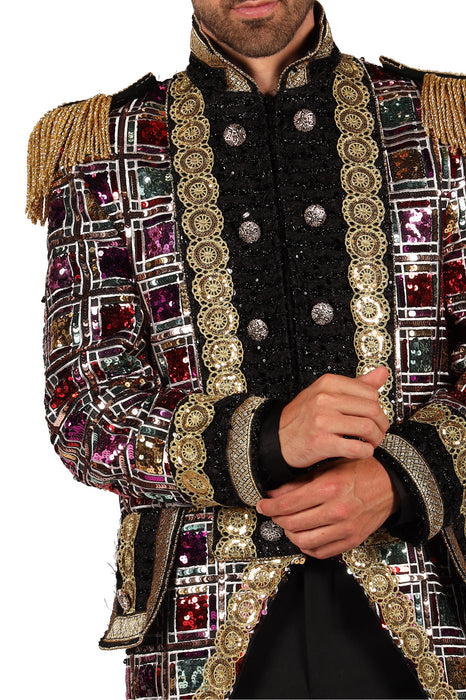 Carnavalsjas Sequin Mirror heren