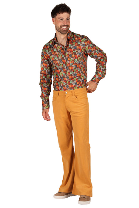 Ribcordbroek 70's voor Heren