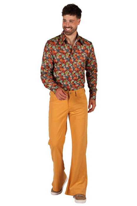 Ribcordbroek 70's voor Heren