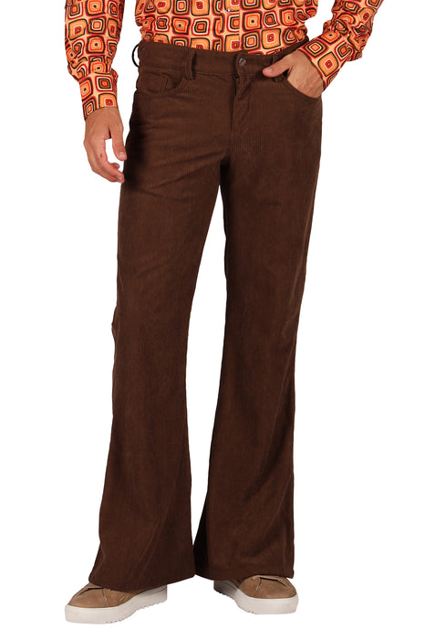 Ribcordbroek 70's voor Heren