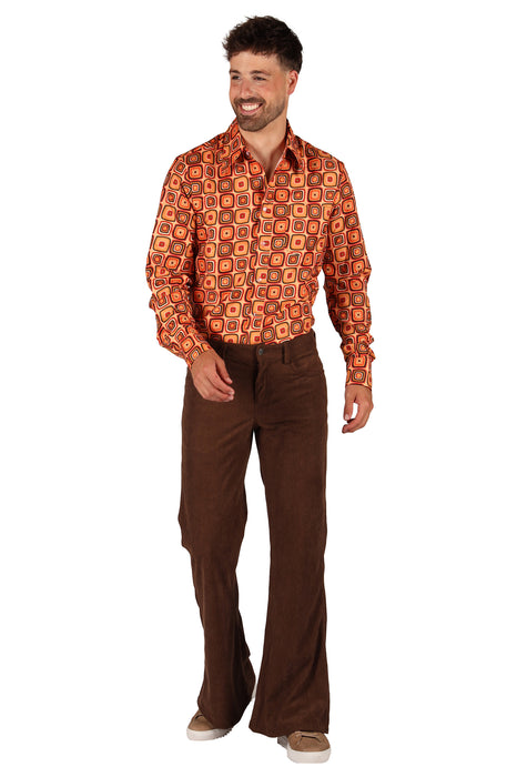 Ribcordbroek 70's voor Heren