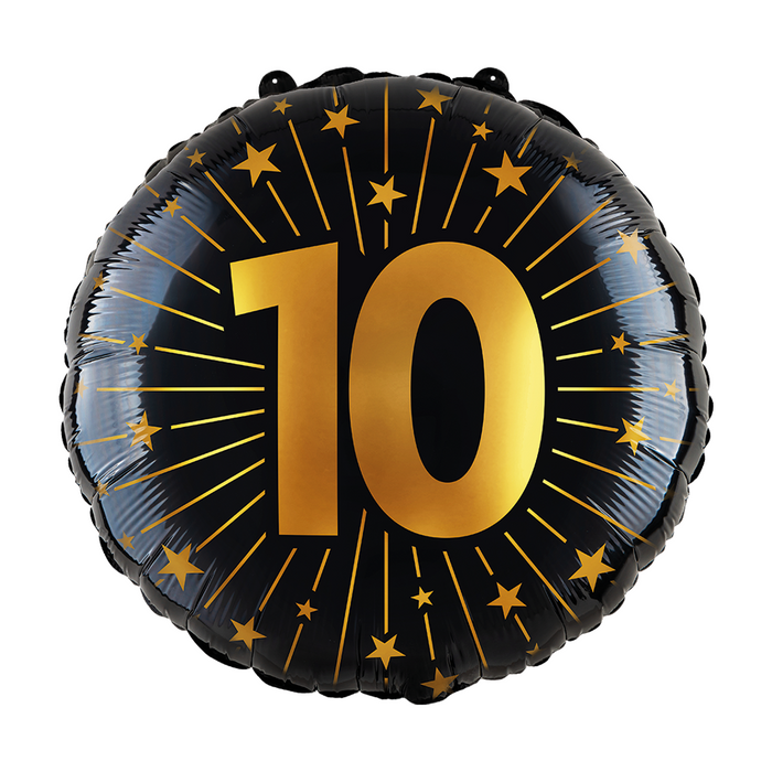 Folieballon Golden Celebrations 10 jaar 45cm (GN-4566)