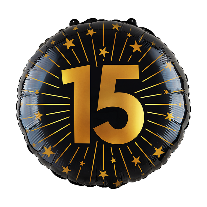 Folieballon Golden Celebrations 15 jaar 45cm (GN-4567)