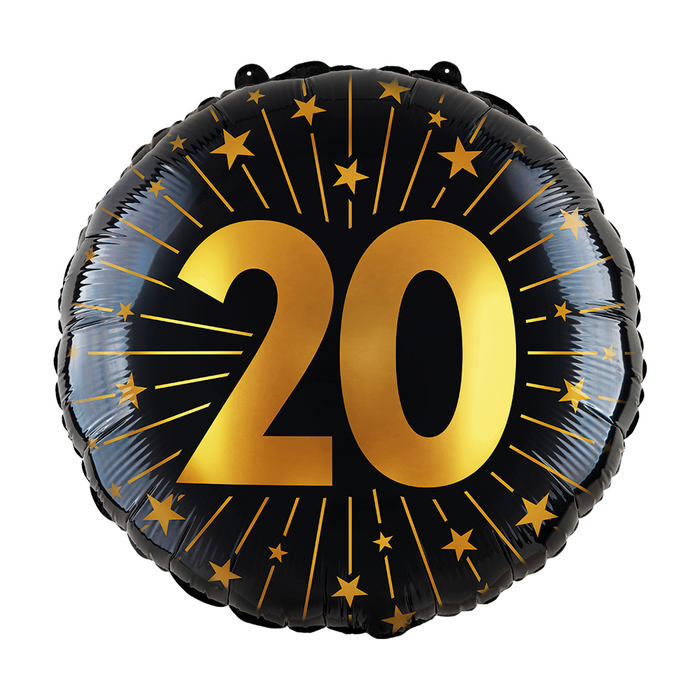 Folieballon Golden Celebrations 20 jaar 45cm (GN-4570)