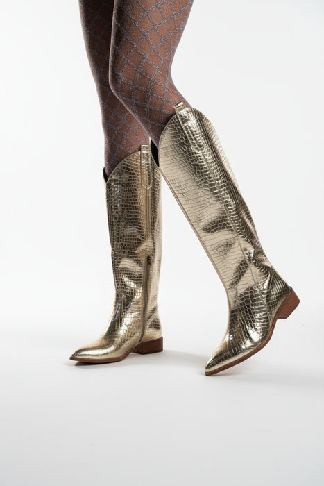 Dameslaarzen Metallic Snake