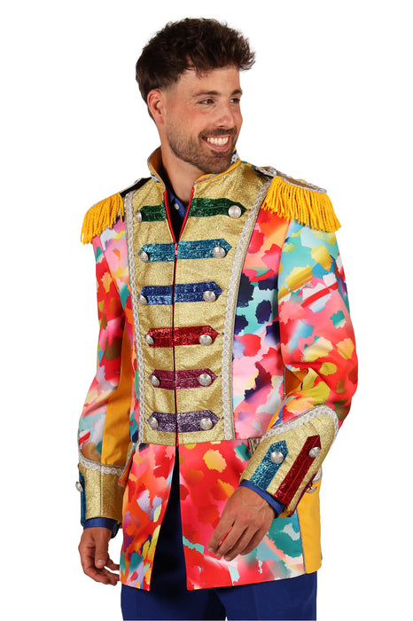 Carnavalsjas Color Paint Splatters heren