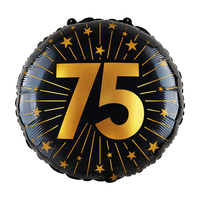 Folieballon Golden Celebrations 75 jaar 45cm (GN-4582)