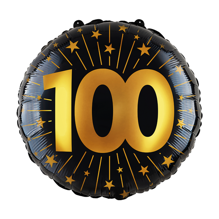 Folieballon Golden Celebrations 100 jaar 45cm (GN-4587)