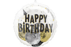 Folieballon Happy Birthday Gevuld