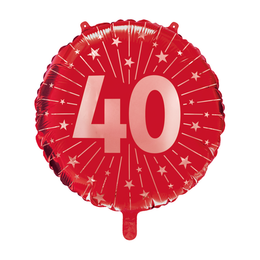 Folieballon 40 Jaar Robijnrood 45cm (GN-4774)