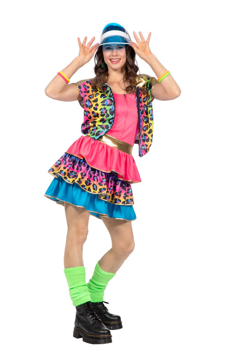 Foute party Neon Panter Damessetje