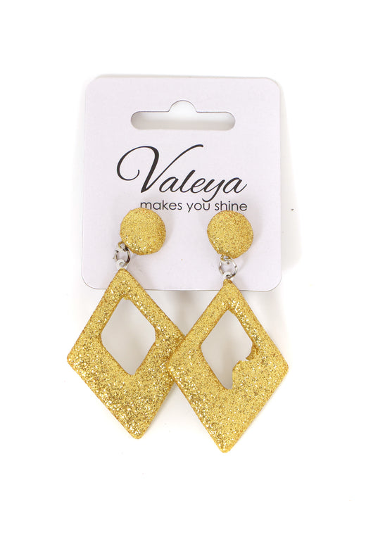 Oorbellen Glitter ruit