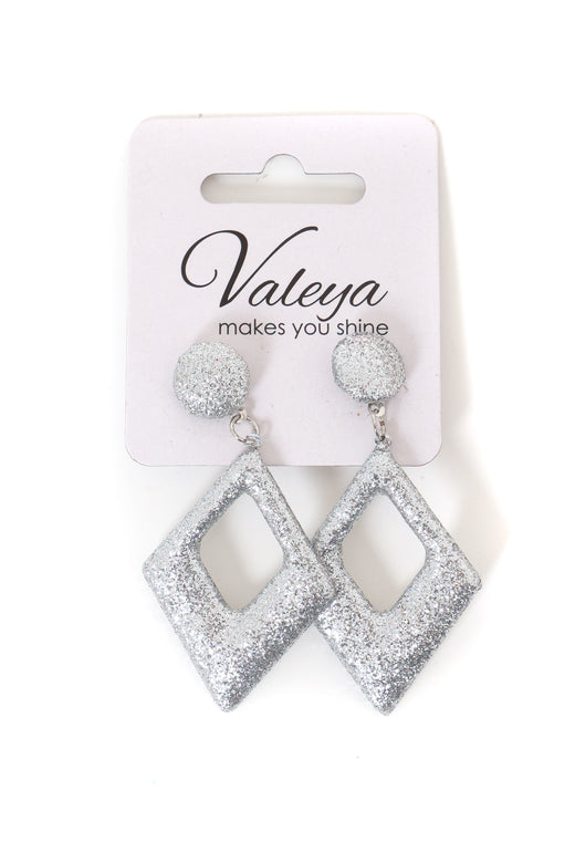 Oorbellen Glitter ruit