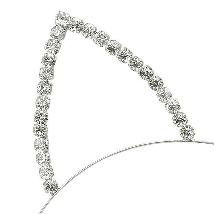 Boland Celestial Cat zilveren metalen diadeem met kattenoren - foto b