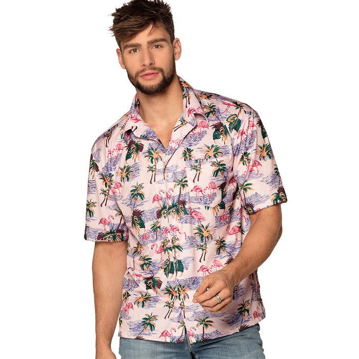 Hawaiiblouse Flamingo roze