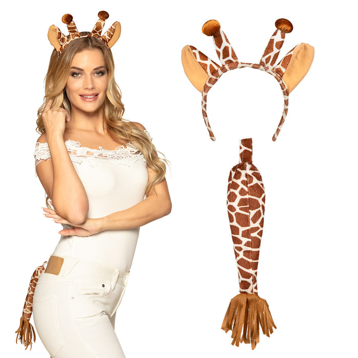Set Giraffe tiara en staart