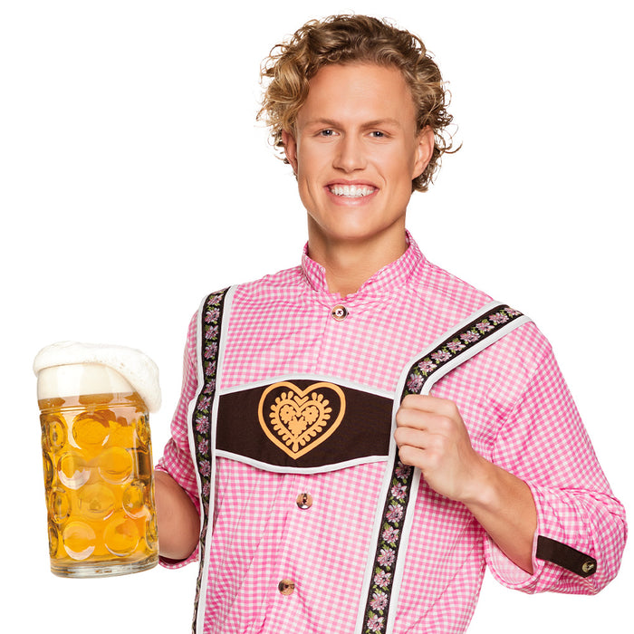 Glazen bierpul XXL - 1L