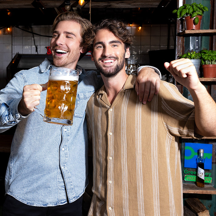 Glazen bierpul XXL - 1L