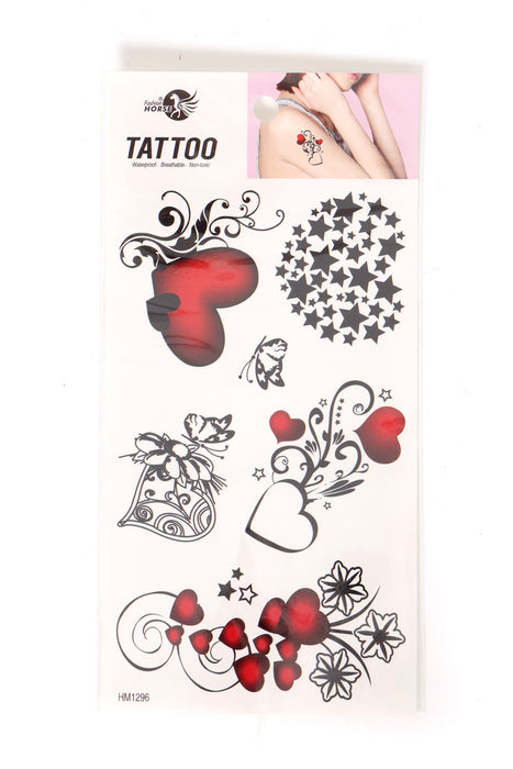 Plaktattoos Hartjes Mix