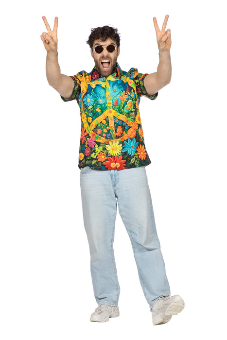 Blouse Hippie Peace Bloemen