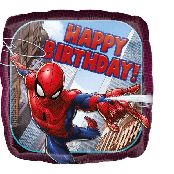 Folieballon Standard Spiderman Happy Birthday