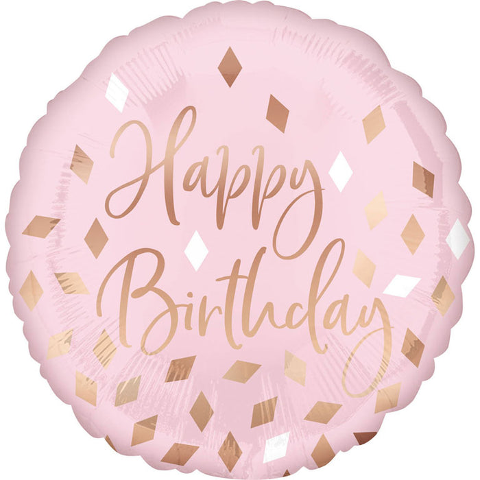 Folieballon Standard Blush Birthday